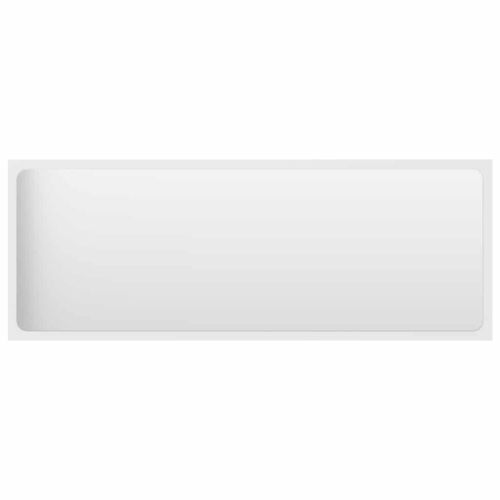 Комплект мебели за баня, бял, инженерно дърво