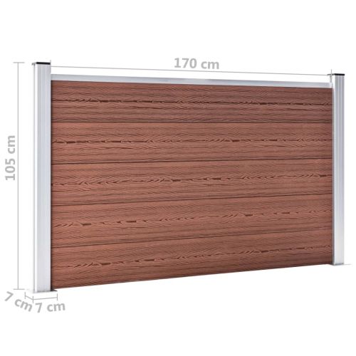 Градинска ограда, WPC, 526x106 см, кафява