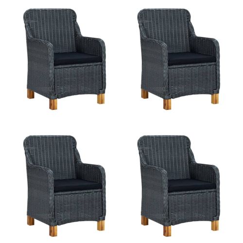 Градински трапезен комплект, 5 части, тъмносив