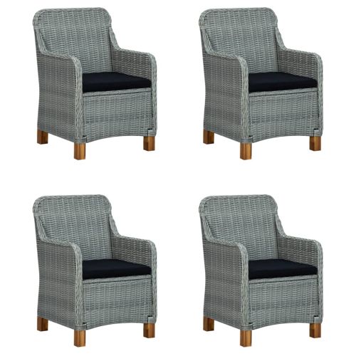 Градински трапезен комплект, 5 части, светлосив