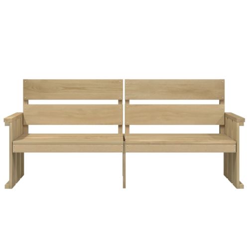 Градински трапезен комплект, 3 части, импрегниран бор масив