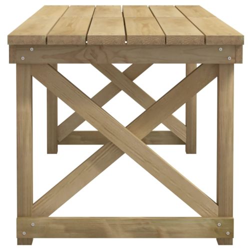 Градински трапезен комплект, 3 части, импрегниран бор масив