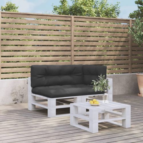 Палетни възглавници, 3 бр, черни, текстил