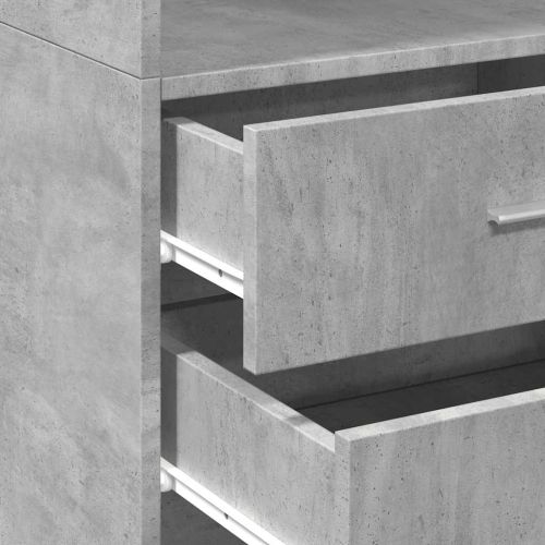 Тесен шкаф, бетонно сив, 50x42,5x225 см, инженерно дърво