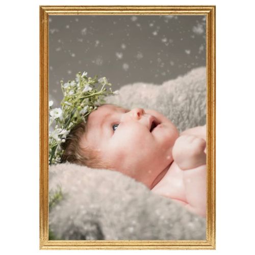 Фоторамки за колаж 5 бр за маса златисти 15x21 см МДФ