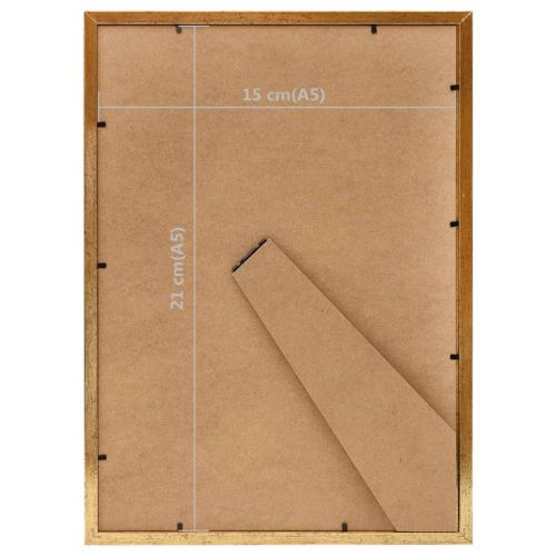 Фоторамки за колаж 5 бр за маса златисти 15x21 см МДФ