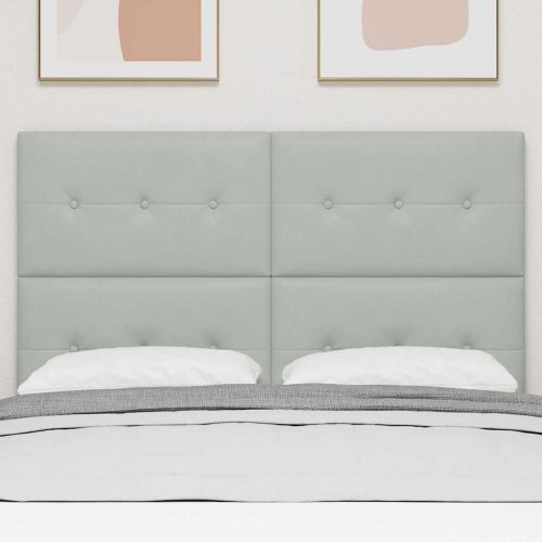 Облегалка за глава Светлосиво 160 cm Кадифе