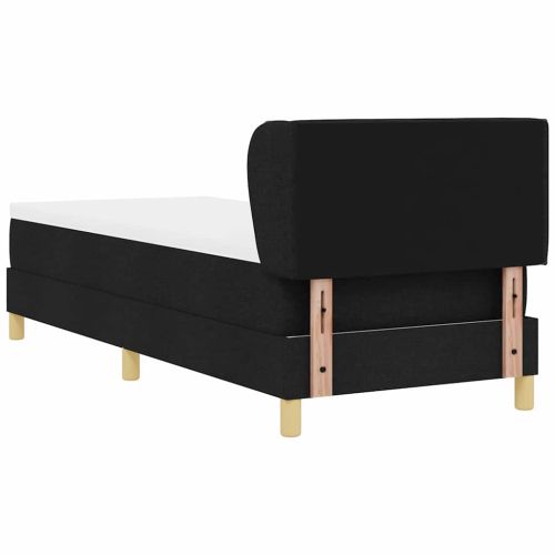 Легло с пружинирана основа с матрак Черно 200 x 80 см Полиестер