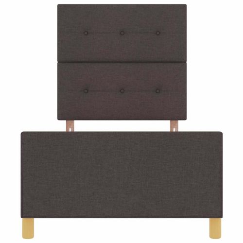Рамка за легло с таблото Тъмнокафяв 90 x 200 cm текстил
