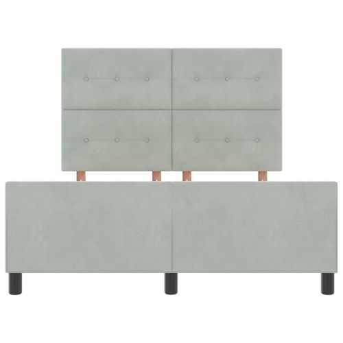 Легло с пружинирана основа Светлосиво 160 x 200 cm Кадифе