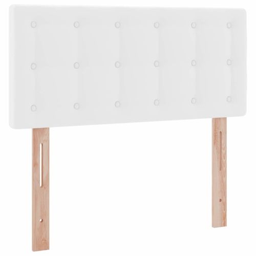 Легло с място за съхранение и матрак Чисто бяло 90 x 200 cm