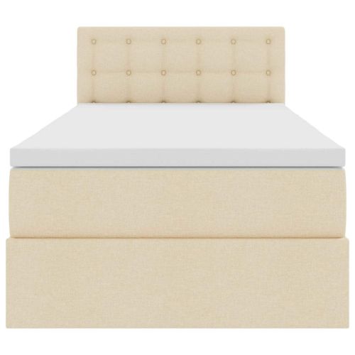 Легло с място за съхранение и матрак Кремав 90 x 200 cm