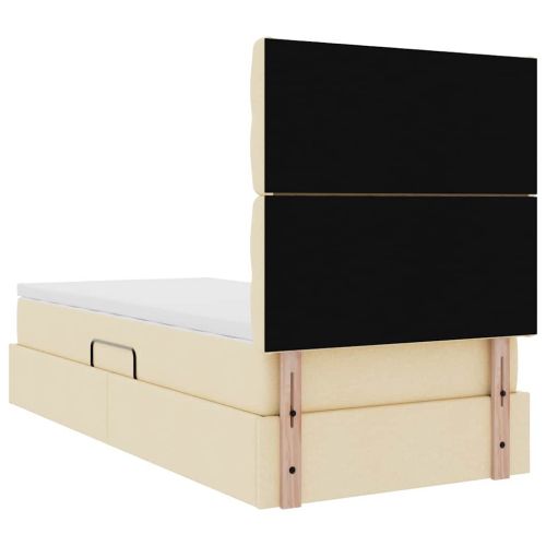 Легло с място за съхранение и матрак Кремав 90 x 190 cm