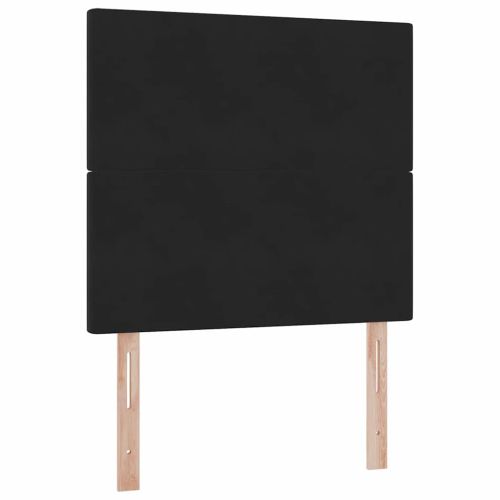 Легло с място за съхранение и матрак Черно 90 x 200 cm Кадифе