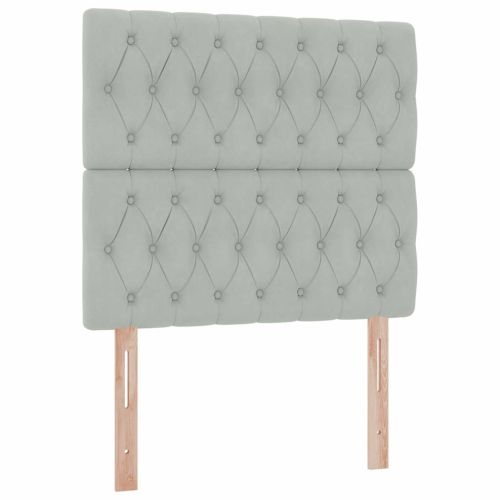 Легло с място за съхранение и матрак Светлосиво 90 x 200 cm