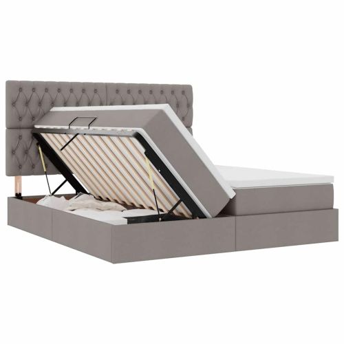 Легло с място за съхранение Таупе 180 x 200 cm Изкуствена