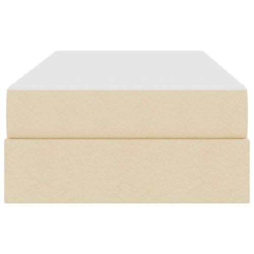 Легло с място за съхранение и матрак Крем 90 x 190 cm Полиестер