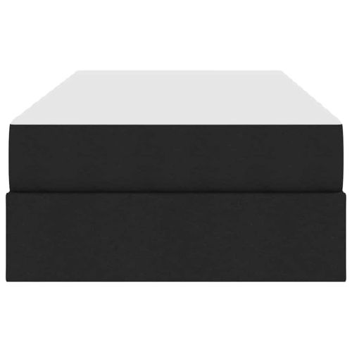 Легло с място за съхранение и матрак Черно 100 x 200 cm