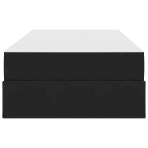 Легло с място за съхранение и матрак Черно 90 x 200 cm Кадифе