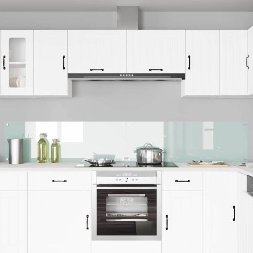 Кухненски гръб 2 pcs Бяло 120 x 40 cm закалено стъкло