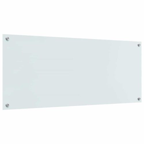 Кухненски гръб 2 pcs Бяло 120 x 50 cm закалено стъкло