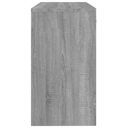 Бюро с чекмедже и шкаф сив сонома 100x40x73 см инженерно дърво