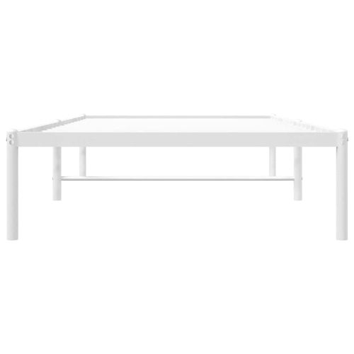 Метална рамка за легло, бяла, 90x200 см