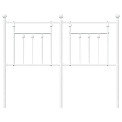 Метална резервна табла за легло, бяла, 120 см