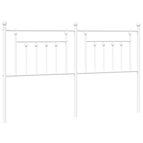 Метална резервна табла за легло, бяла, 160 см