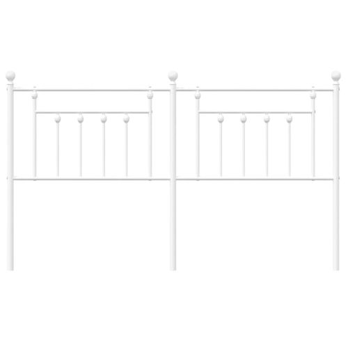 Метална резервна табла за легло, бяла, 160 см