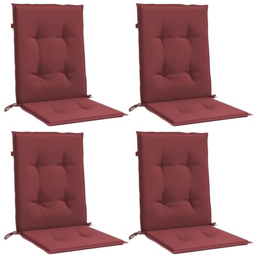 Възглавници за столове 4 бр меланж виненочервени 100x50x4 см