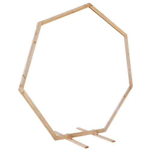 Сватбена арка Светло кафяво 221 x 92 x 216 см Солиден бор