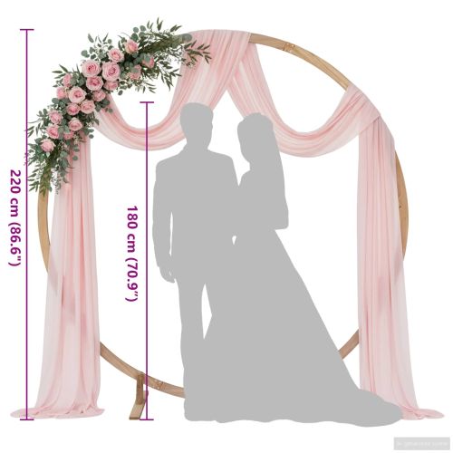 Сватбена арка Светло кафяво 224 x 80 x 220 см Солиден бор