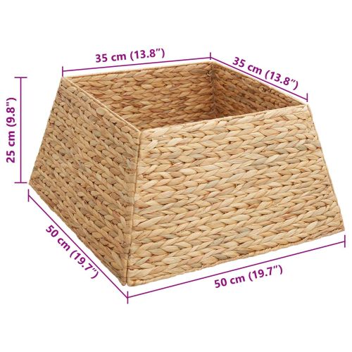 Коло за коледно дърво Кафяво 50 x 50 x 25 cm Воден хиацинт