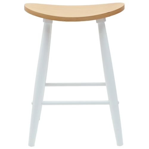 Обедени столове 2 pcs Бяло 46 x 37 x 63 см Солидно гумено дърво