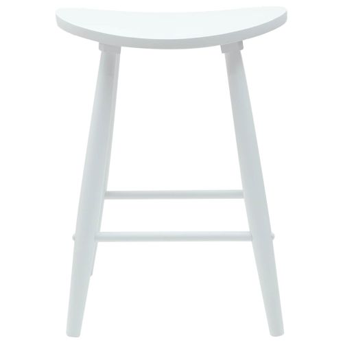 Обедени столове 2 pcs Бяло 46 x 37 x 63 см Солидно гумено дърво