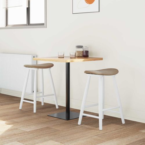 Обедени столове 2 pcs Бяло 46 x 37 x 63 см Солидно гумено дърво