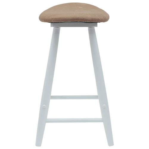 Обедени столове 2 pcs Бяло 46 x 37 x 63 см Солидно гумено дърво