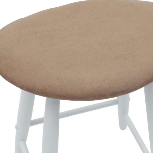 Обедени столове 2 pcs Бяло 46 x 37 x 63 см Солидно гумено дърво