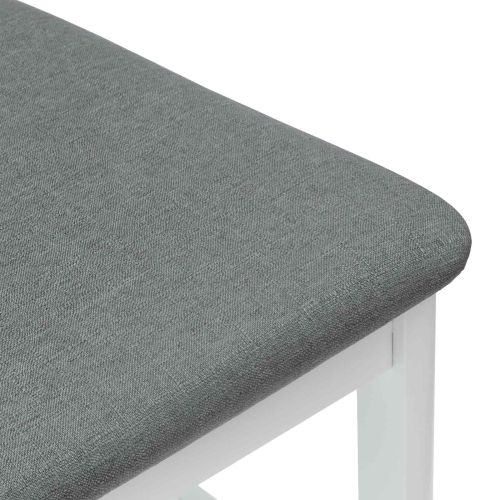 Обедени столове 2 pcs Бяло 48 x 49 x 95 см Солидно гумено дърво