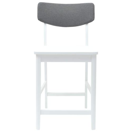 Обедени столове 2 pcs Бяло 48 x 49 x 95 см Солидно гумено дърво