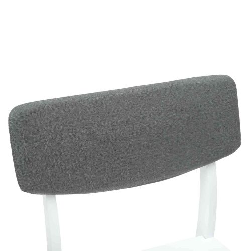 Обедени столове 2 pcs Бяло 48 x 49 x 95 см Солидно гумено дърво