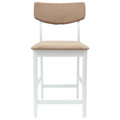 Обедени столове 2 pcs Бяло 48 x 49 x 95 см Солидно гумено дърво