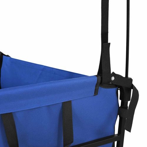 Сгъваем Ръчен Тролей Черно 105 x 56.5 x 116 см Оксфордска Тъкан