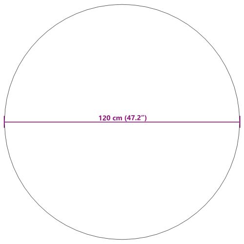 Килими за помещение HUARTE Кремав и сив Ø 120 СМ Полиестер