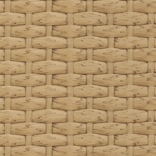 Комплект градински дивани 2 pcs Естествен Полиротан и стомана