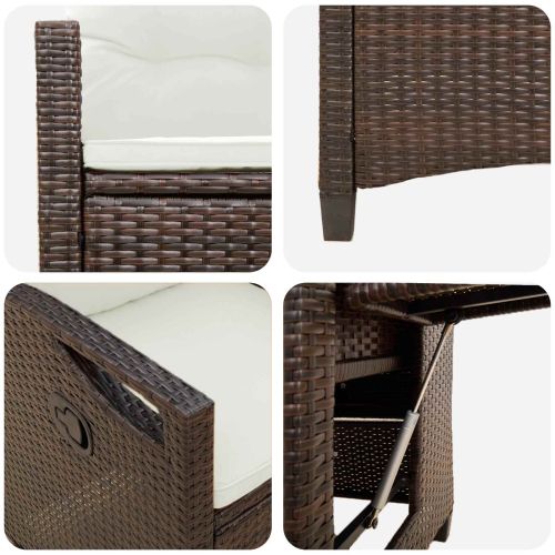 Лежанки за градина 56 x 60 x 112 см стомана