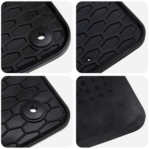 Автомобилен килим 4 pcs Черно Каучук