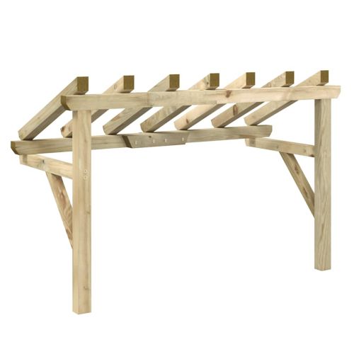 Навес за врата, 200x100x100 см, бор масив