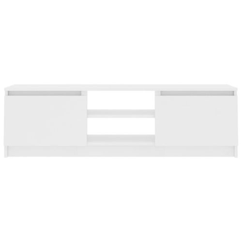 ТВ шкаф, бял, 120x30x35,5 см, инженерно дърво